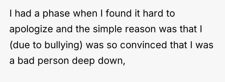 I had a phase when I found it hard to...