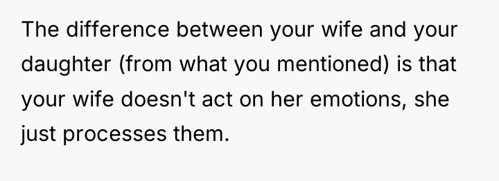 The difference between your wife and your daughter (from what...