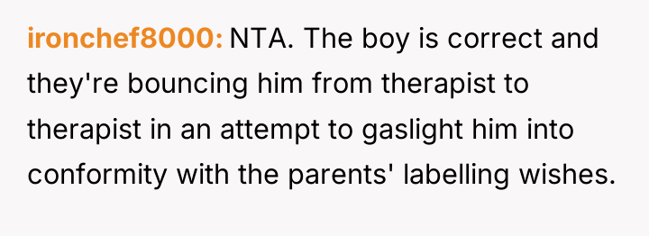 ironchef8000 NTA. The boy is correct and they're bouncing him...