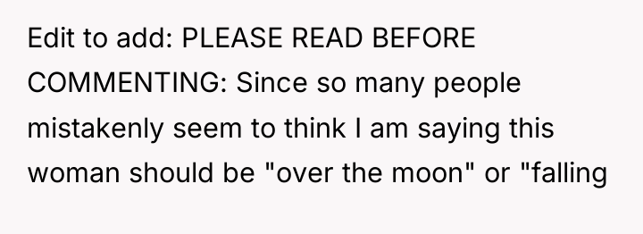 Edit to add: PLEASE READ BEFORE COMMENTING: Since so many...