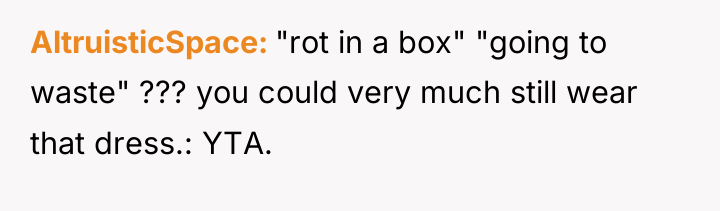 AltruisticSpace "rot in a box" "going to waste" ??? you...