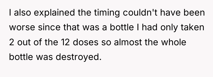I also explained the timing couldn't have been worse since...