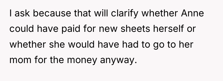 I ask because that will clarify whether Anne could have...