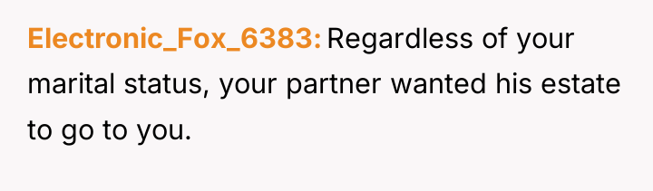 Electronic_Fox_6383 Regardless of your marital status, your partner wanted his...