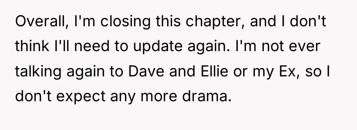 Overall, I'm closing this chapter, and I don't think I'll...