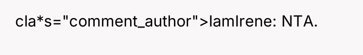 cla*s="comment_author">IamIrene: NTA.