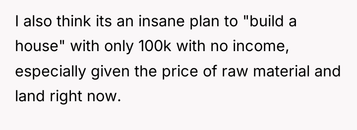 I also think its an insane plan to "build a...
