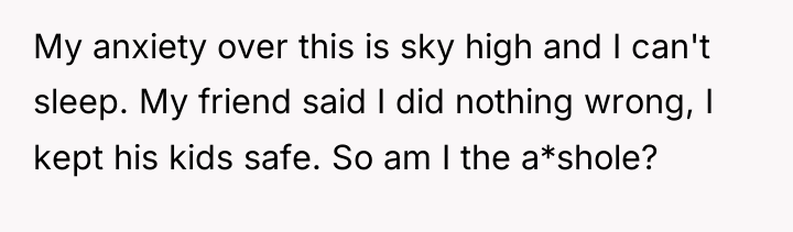 My anxiety over this is sky high and I can't...
