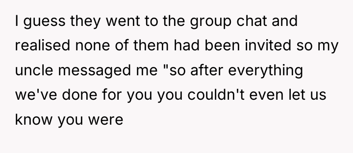 I guess they went to the group chat and realised...