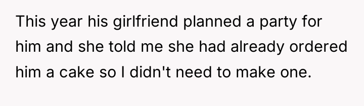 This year his girlfriend planned a party for him and...