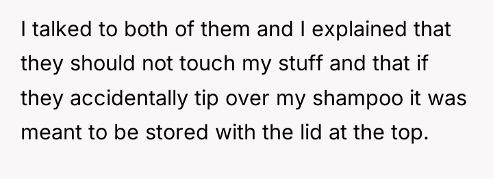I talked to both of them and I explained that...