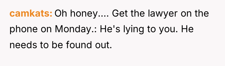 camkats Oh honey.... Get the lawyer on the phone on...