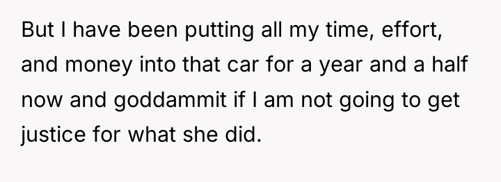 But I have been putting all my time, effort, and...