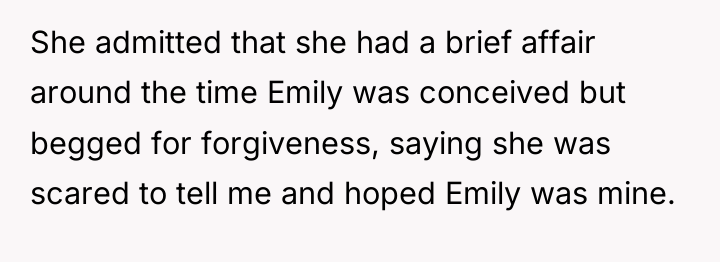 She admitted that she had a brief affair around the...