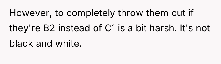 However, to completely throw them out if they're B2 instead...