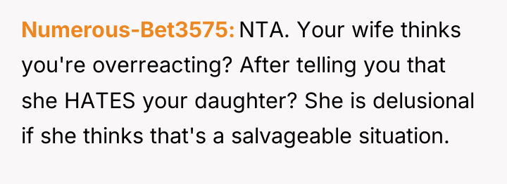 Numerous-Bet3575 NTA. Your wife thinks you're overreacting? After telling you...