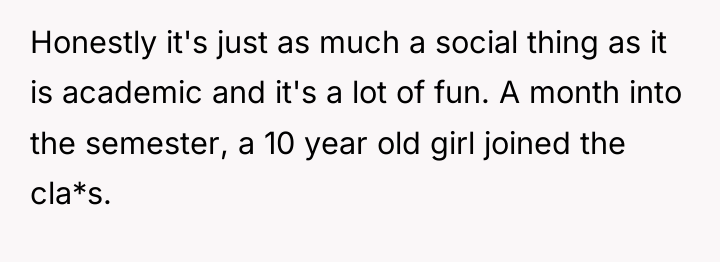 Honestly it's just as much a social thing as it...