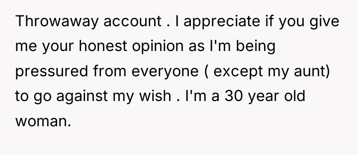 Throwaway account . I appreciate if you give me your...