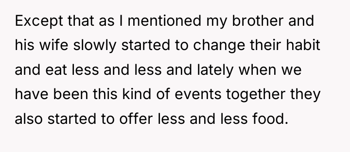 Except that as I mentioned my brother and his wife...