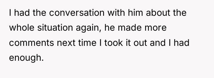 I had the conversation with him about the whole situation...