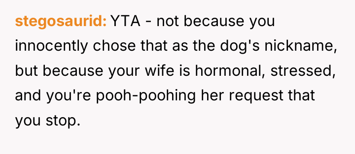 stegosaurid YTA - not because you innocently chose that as...