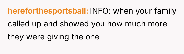 hereforthesportsball INFO: when your family called up and showed you...