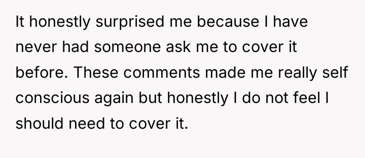 It honestly surprised me because I have never had someone...