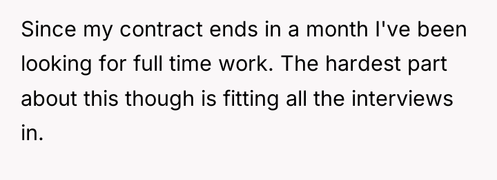 Since my contract ends in a month I've been looking...