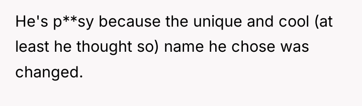 He's p**sy because the unique and cool (at least he...