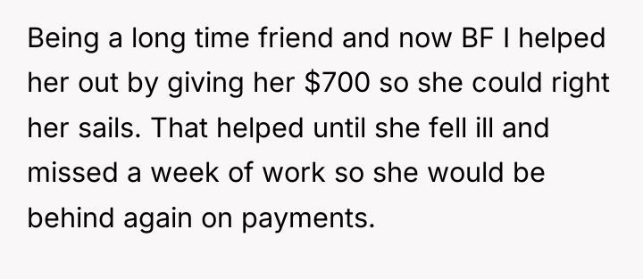 Being a long time friend and now BF I helped...