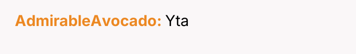 AdmirableAvocado Yta