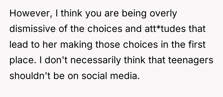 However, I think you are being overly dismissive of the...