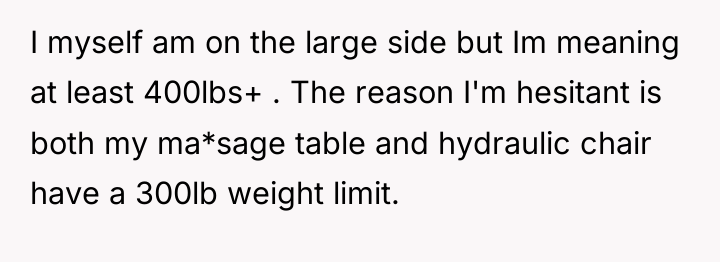 I myself am on the large side but Im meaning...