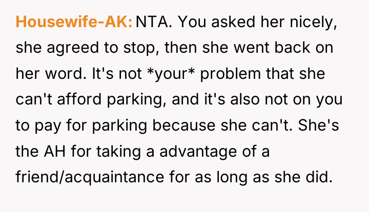 Housewife-AK NTA. You asked her nicely, she agreed to stop,...