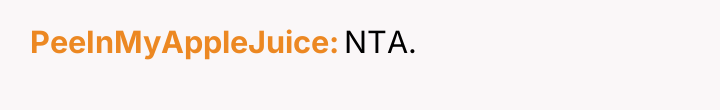 PeeInMyAppleJuice NTA.