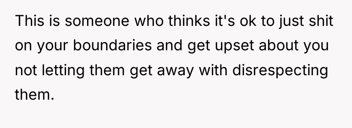 This is someone who thinks it's ok to just shit...