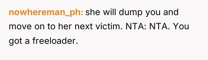 nowhereman_ph she will dump you and move on to her...