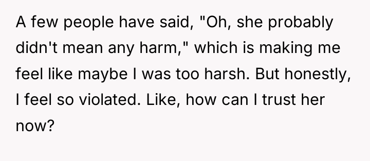 A few people have said, "Oh, she probably didn't mean...