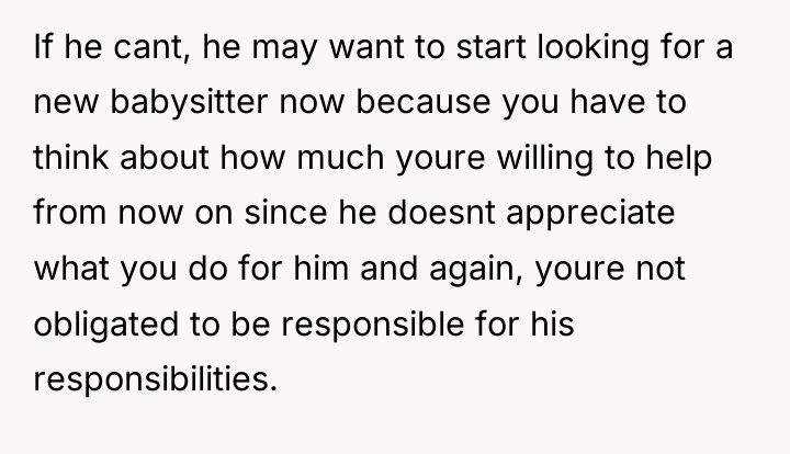 If he cant, he may want to start looking for...