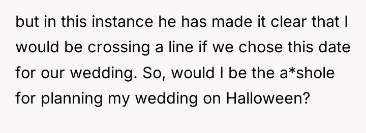 but in this instance he has made it clear that...