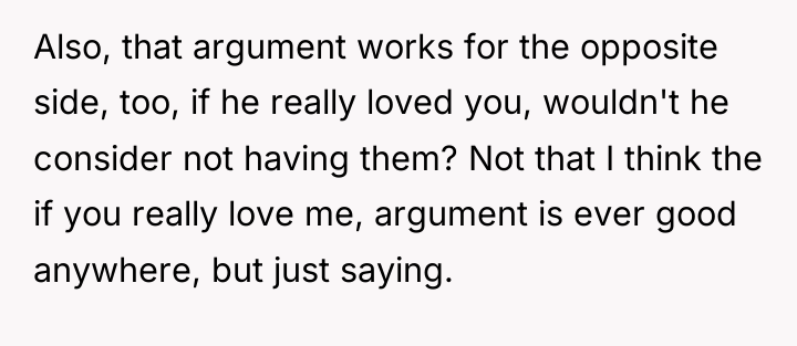 Also, that argument works for the opposite side, too, if...
