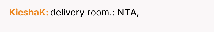 KieshaK delivery room.: NTA,