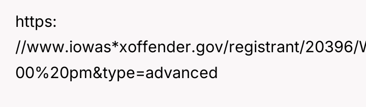 https: //www.iowas*xoffender.gov/registrant/20396/WILLIAM-YUTZY-IOWA/?changed=08/13/2020%20at%2004: 00%20pm&type=advanced