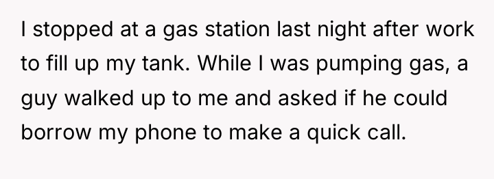 I stopped at a gas station last night after work...