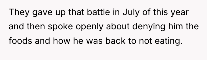 They gave up that battle in July of this year...