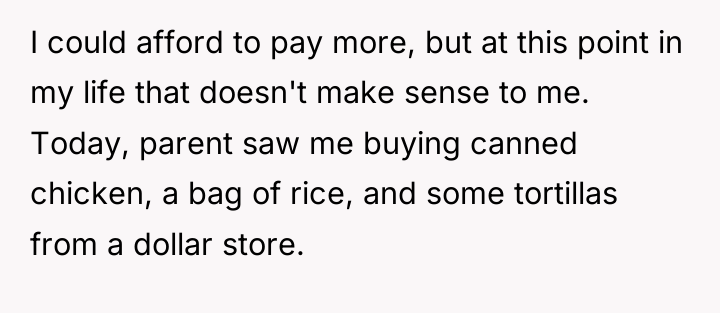 I could afford to pay more, but at this point...