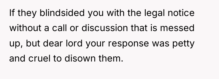 If they blindsided you with the legal notice without a...