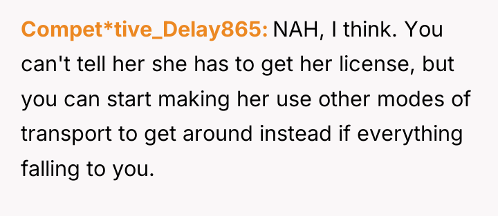 Compet*tive_Delay865 NAH, I think. You can't tell her she has...