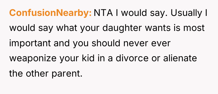 ConfusionNearby NTA I would say. Usually I would say what...