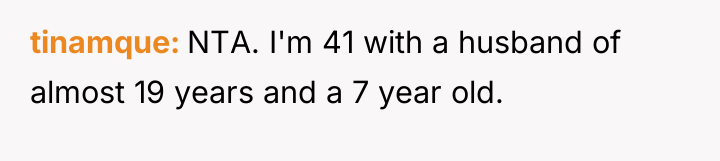 tinamque NTA. I'm 41 with a husband of almost 19...